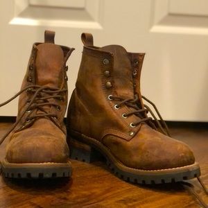 Leather workmen’s boots